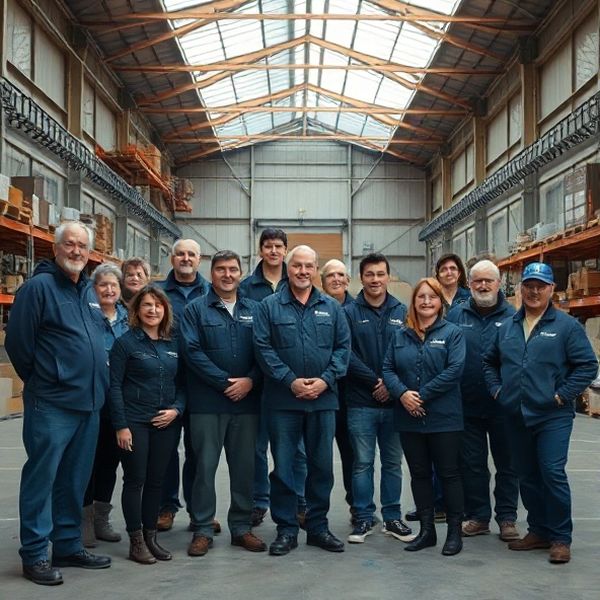 Vividfforge logistics operations team inside the Calgary warehouse